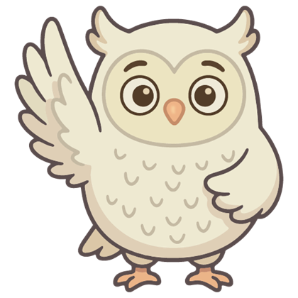 Ollie the owl waving hello